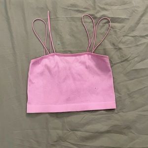 pink crop top